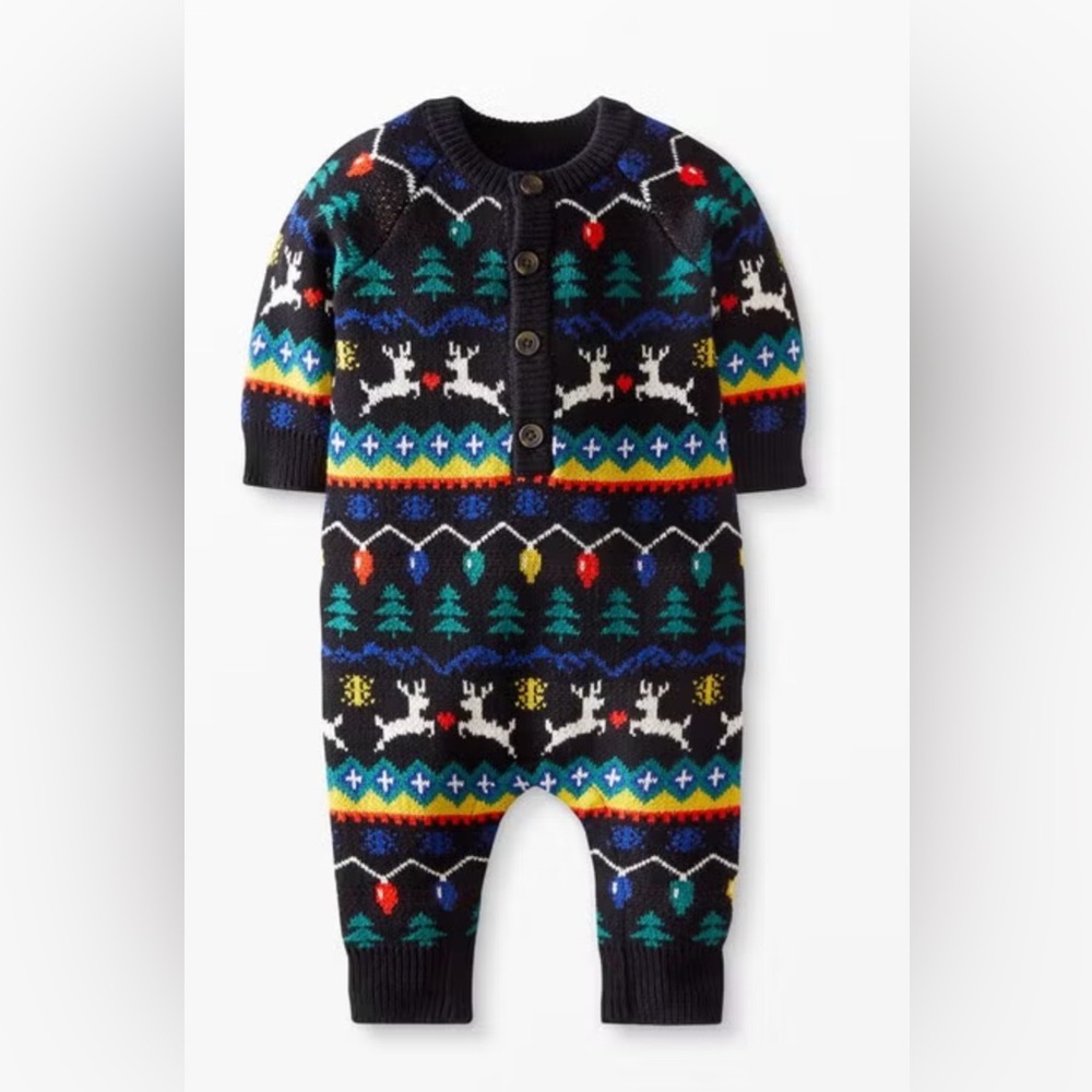 Hanna Andersson baby holiday romper size 12-18 mo
